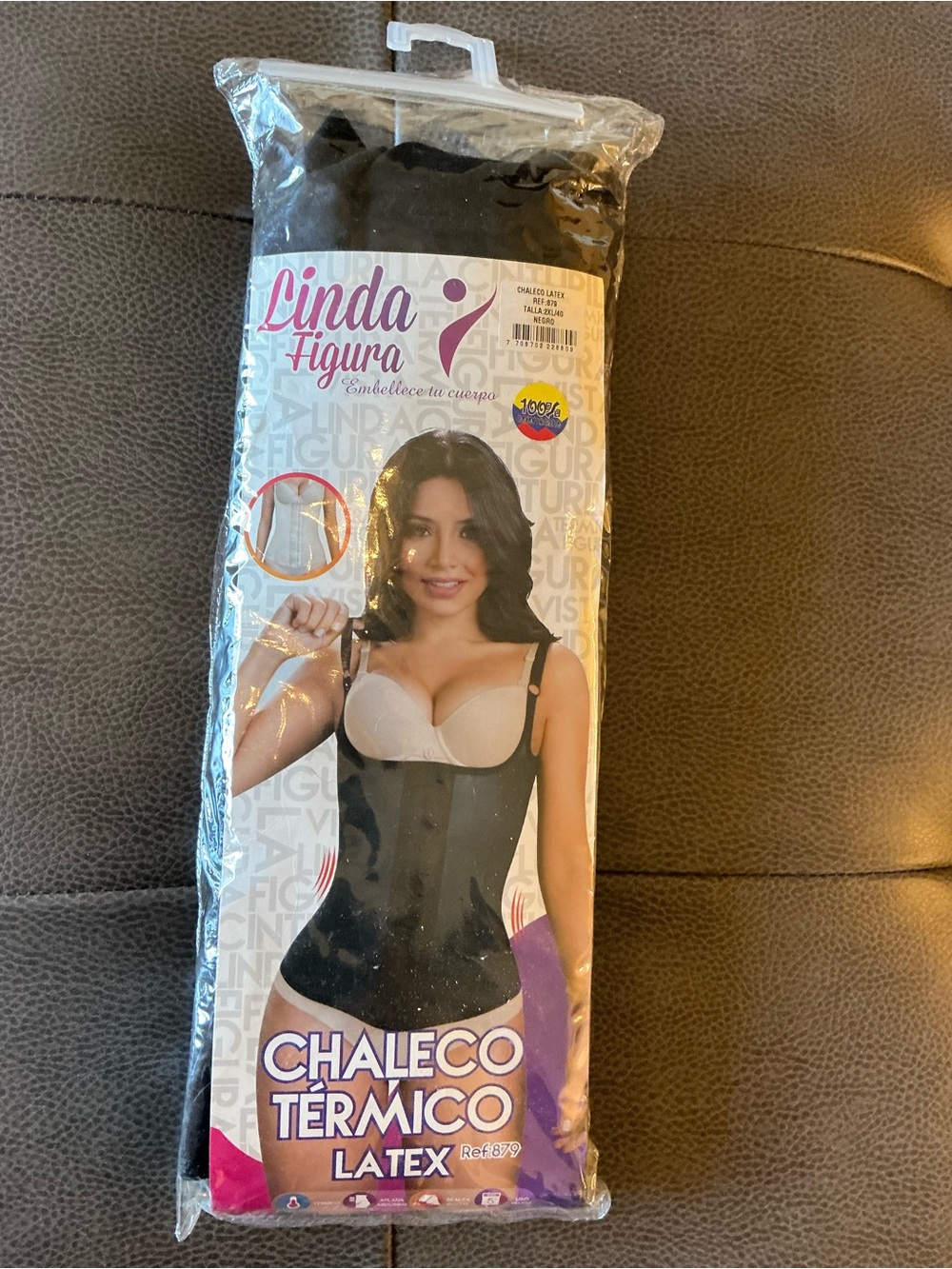 NWT Linda Figura Colombian Latex Waist Trainer Vest Size 40 Black